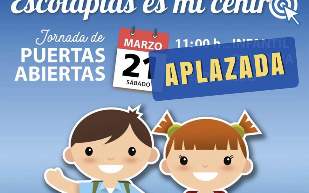 APLAZADA la Jornada de Puertas Abiertas