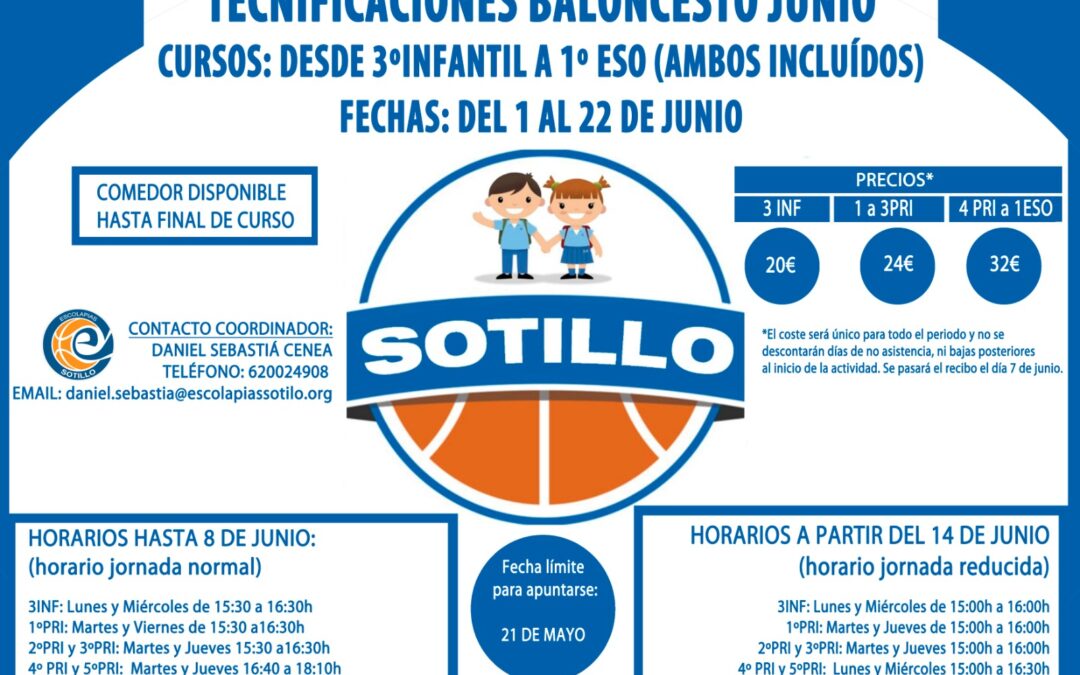 Tecnificación de baloncesto